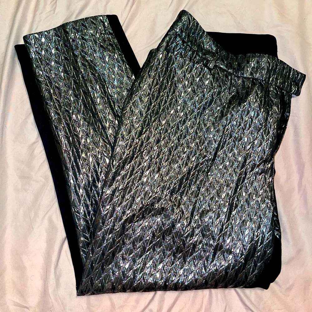 Metallic dress pant